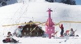 Children learning to ski