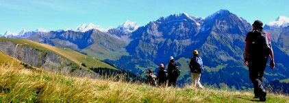 Our Chalet guests hiking in Adelboden